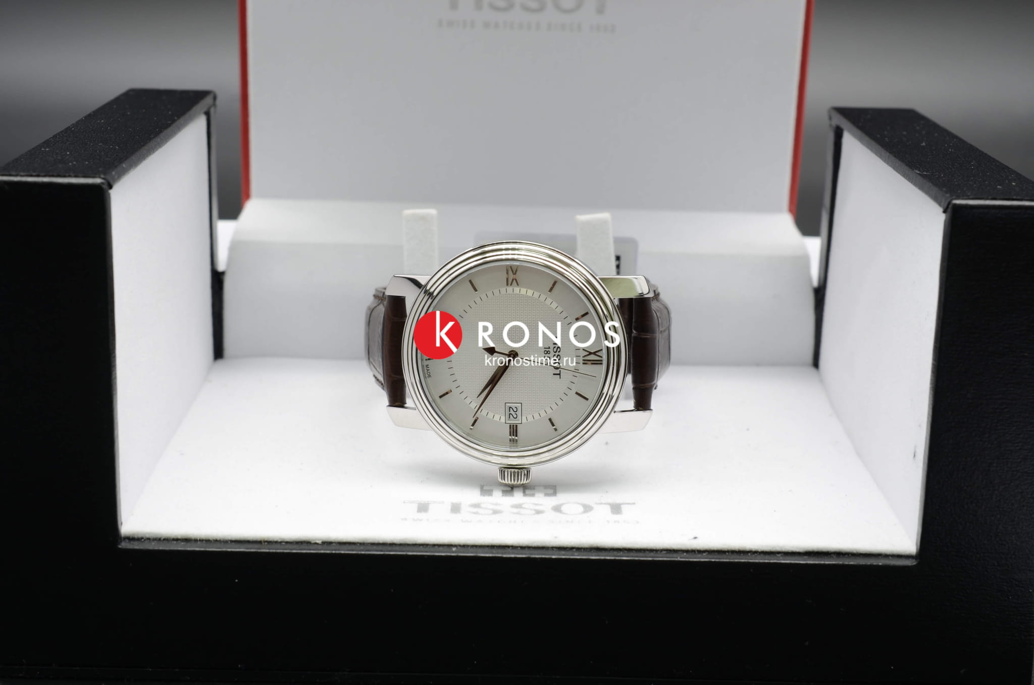 Tissot Tissot Bridgeport T097.410.16.038.00, t-classic швейцария мужские часы на браслете кожаный боковой вид